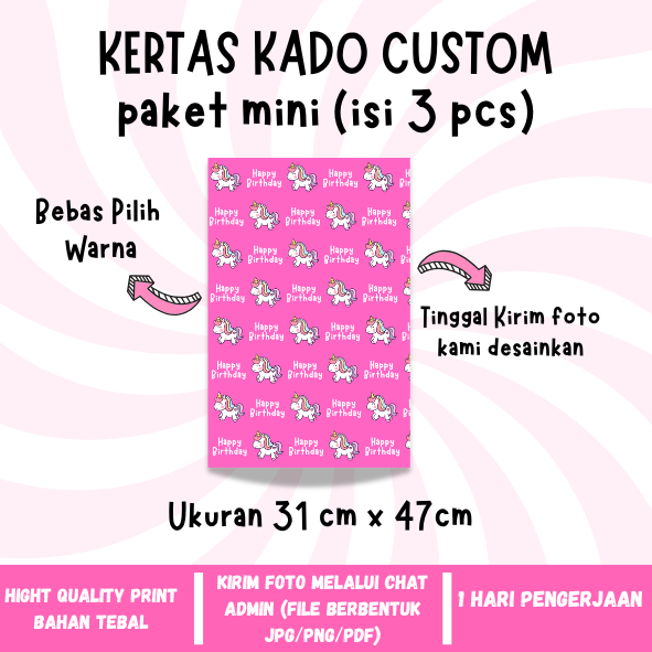kertas kado custom wajah/kertas kado custom tulisan/kertas kado custom/kertas kado