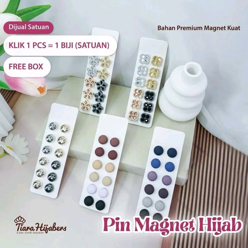 Pin Hijab Anting Slip Magnet Bros Aksesoris Syal Selendang Muslim-Klip Jilbab Bros Jilbab Non-slip M