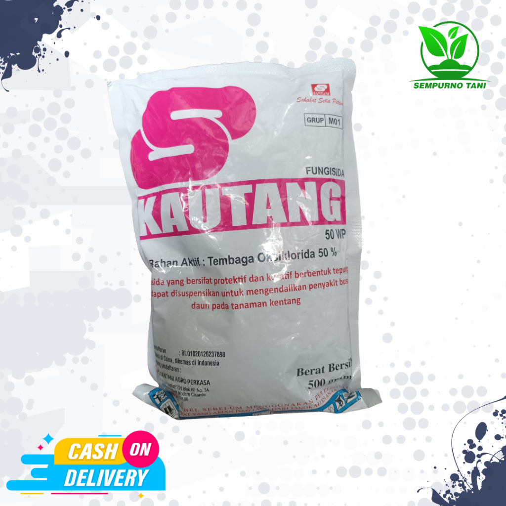 FUNGISIDA - KAUTANG 50 WP 500 GRAM SANTANI - TEMBAGA OKSIKLORIDA 50%