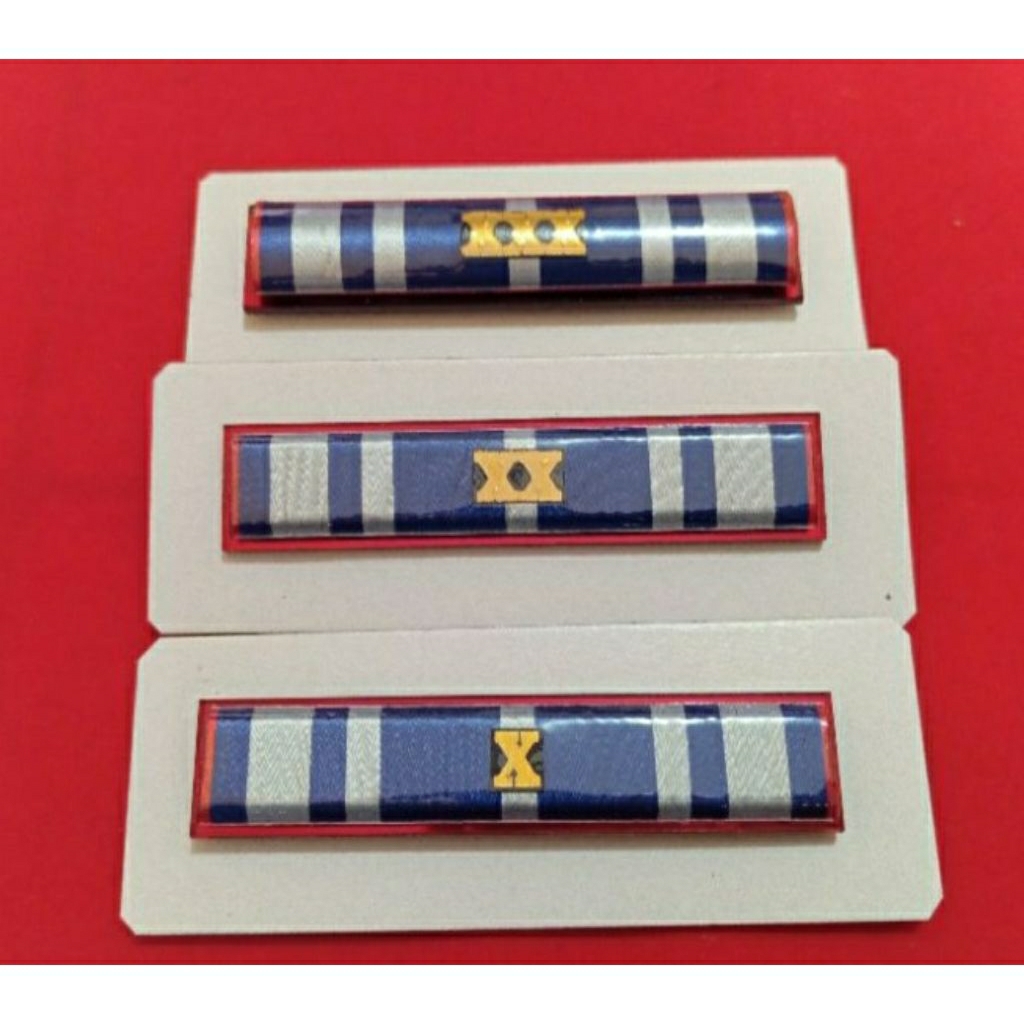 PITA PDH PNS / ASN X,XX,XXX SATYA LENCANA PNS/ASN PANJANG 7cm ukuran 2 pita (10 , 20 , dan 30 tahun)