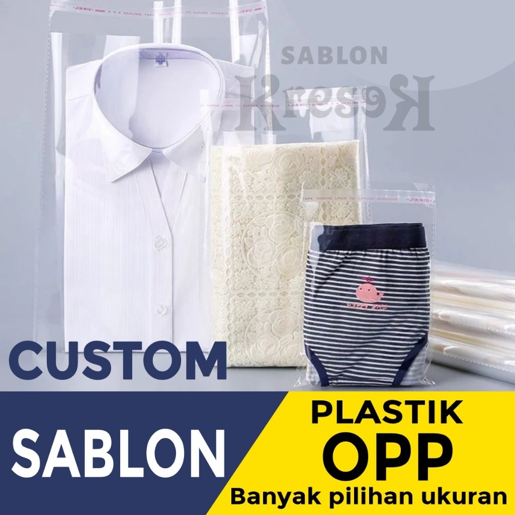 Sablon plastik opp baju sablon plastik baju plastik kaos distro plastik opp murah plastik accecoris