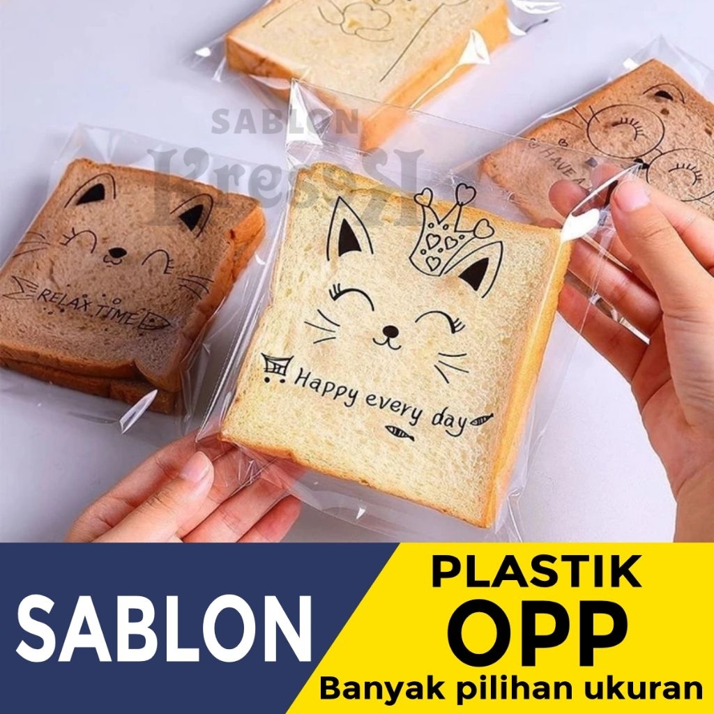 Plastik OPP sablon plastik kemasan roti plastik roti opp lem