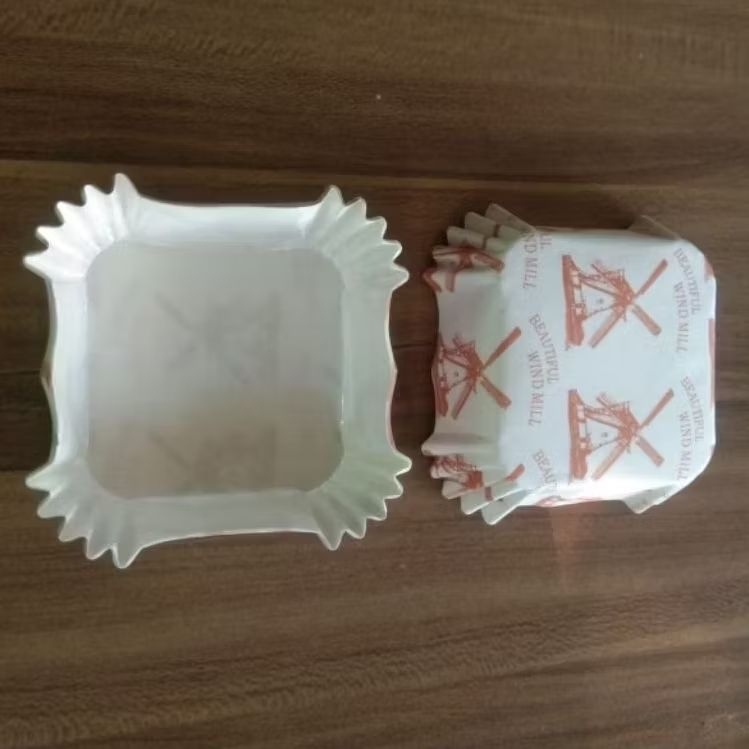 10's Pet Square Cake Cup Windmill Paper Baking Cup Roti