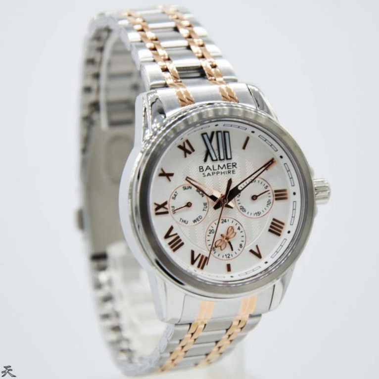 JAM TANGAN BALMER 7976 WANITA SAPPHIRE SILVER COMBI ORIGINAL