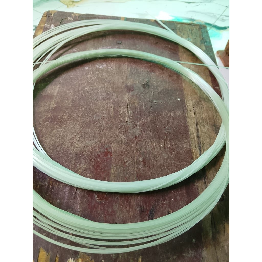 ruji fiber ijo bening ukuran 1.3mm 1.5mm pjg 10mtr rol
