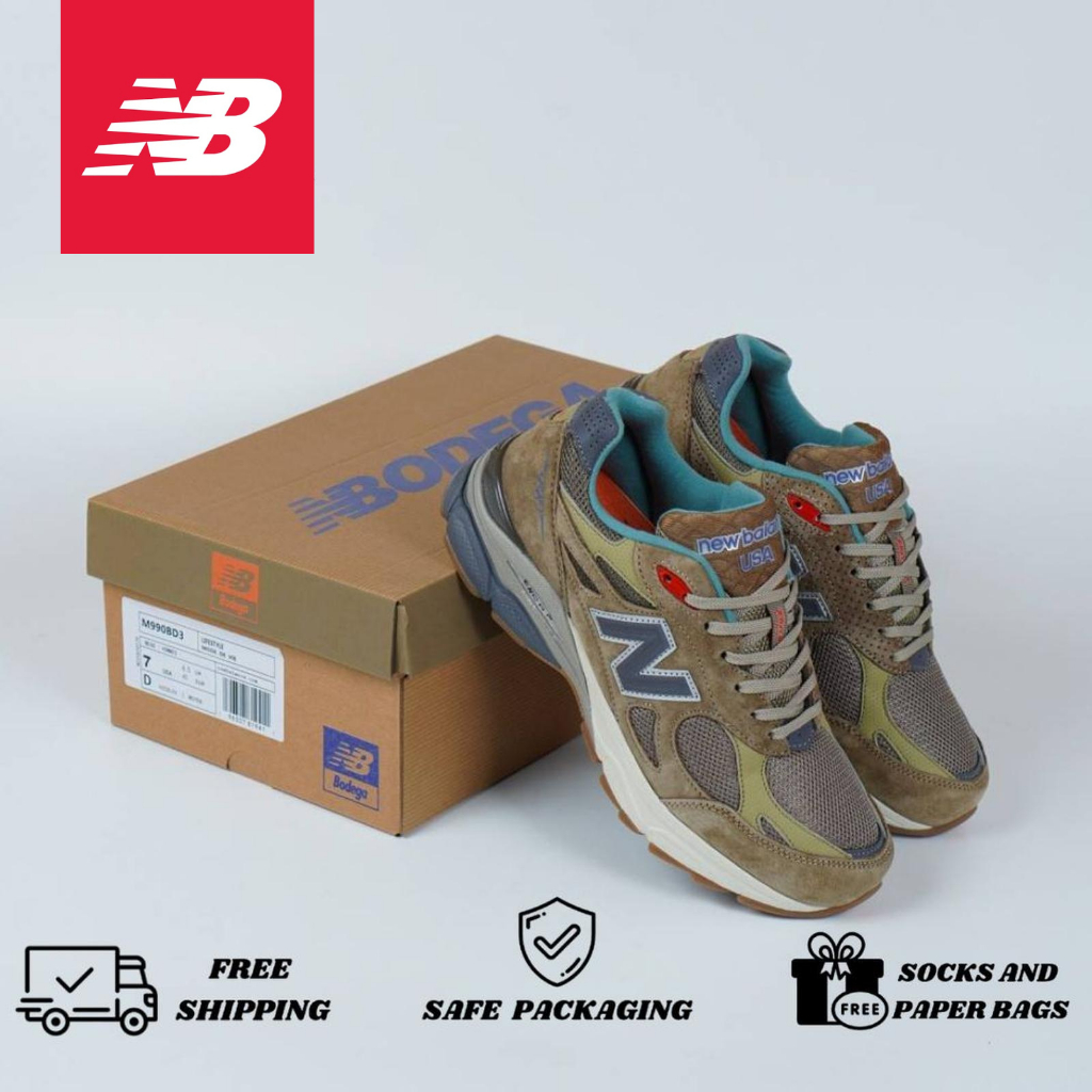 Sepatu New Balance 990 V3 Bodega Original Pria Wanita NB 990 V3 Premium Sneakers Import