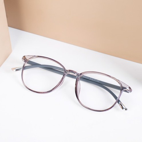 Kacamata Unisex Pria Wanita Model Frame Kotak Kecil Lentur Bahan Plastik Ringan 5004 Bisa Normal, Mi