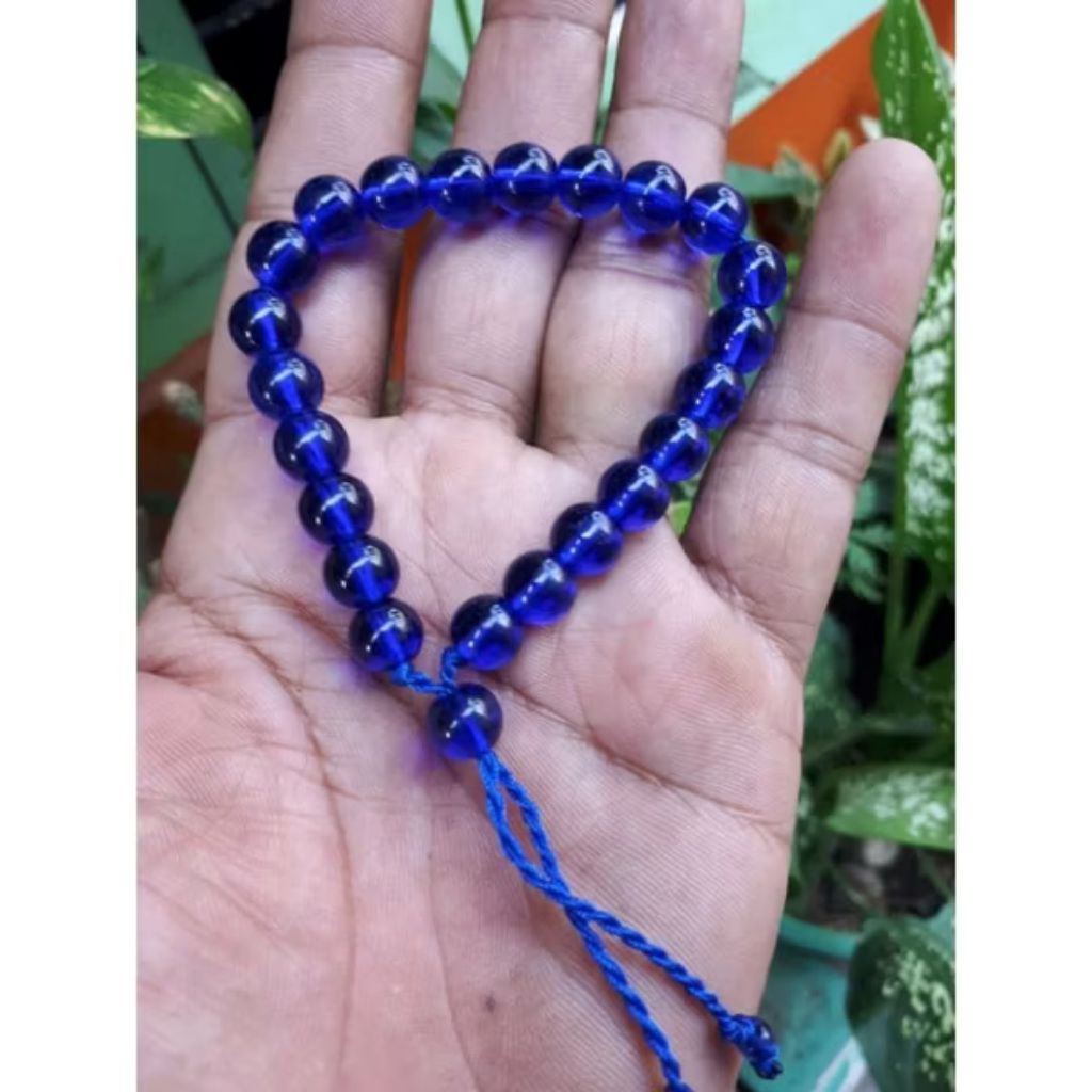 gelang blue cyklop king safir tali serut 8mm
