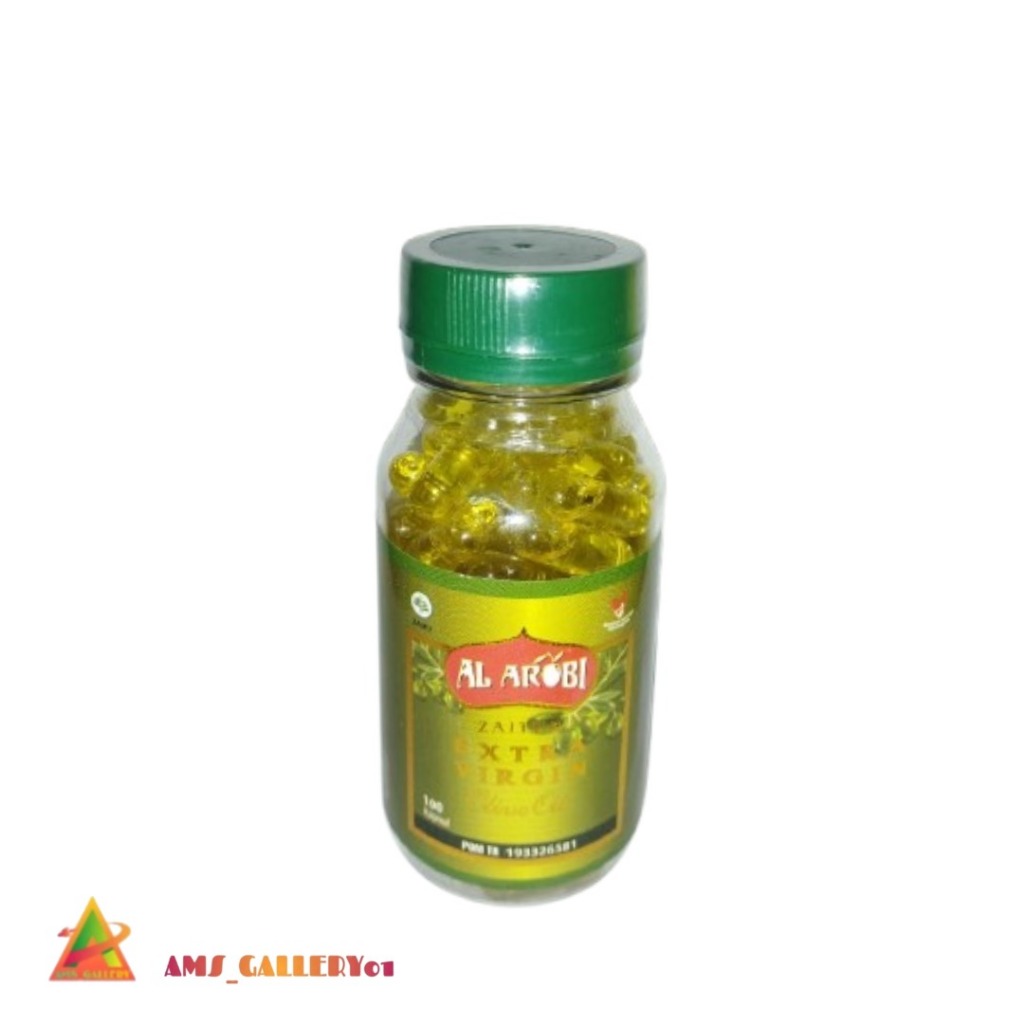 Kapsul Minyak Zaitun Al Arobi Jaitun Asli Murni Original 100% Arab Extra Virgin Olive Oil 100 Kapsul