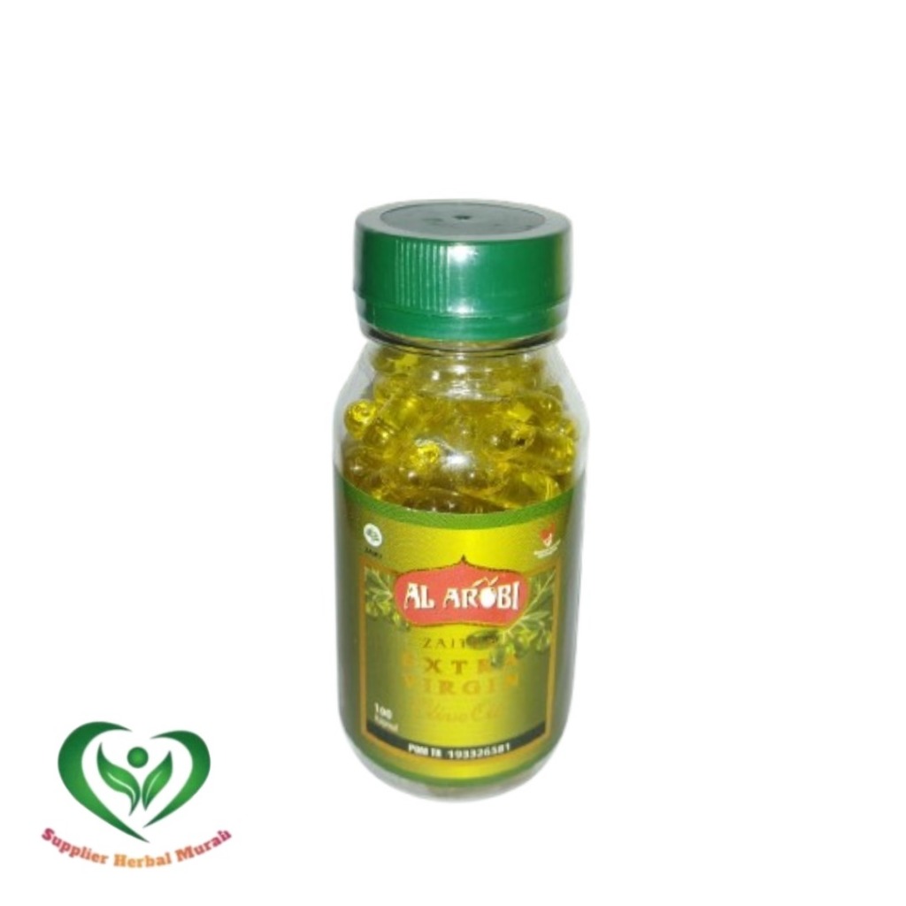 Kapsul Minyak Zaitun Al Arobi Jaitun Asli Murni Original 100% Arab Extra Virgin Olive Oil 100 Kapsul