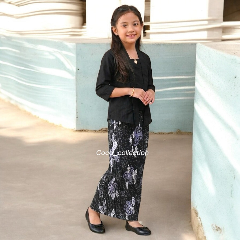 bawahan kebaya anak usia 7-12 tahun/rok plisket batik/bawahan kebaya anak modern