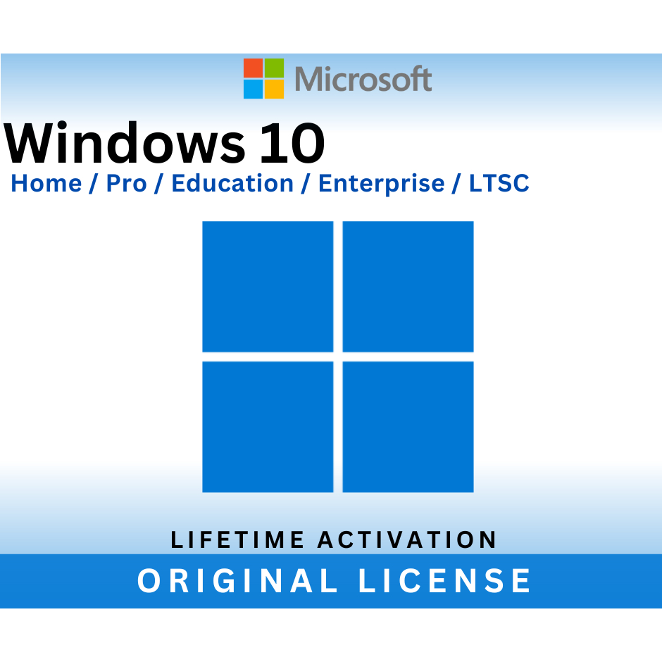 Windows 10 Home | Pro | Education | Enterprise | LTSC DigitalLicense - Original Lifetime