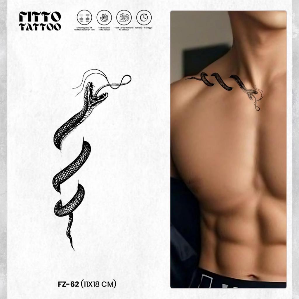 Stiker Tato Temporer Fruit Ink Premium Tatto Ular Anime Dayak Band Semi Permanen Tato Tahan Lama