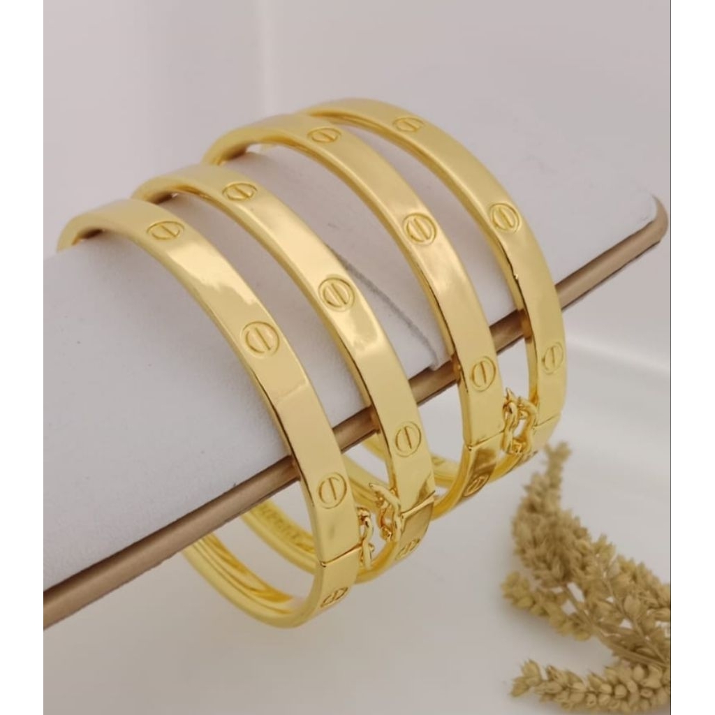 gelang ctr lapis emas pake kaitan samping