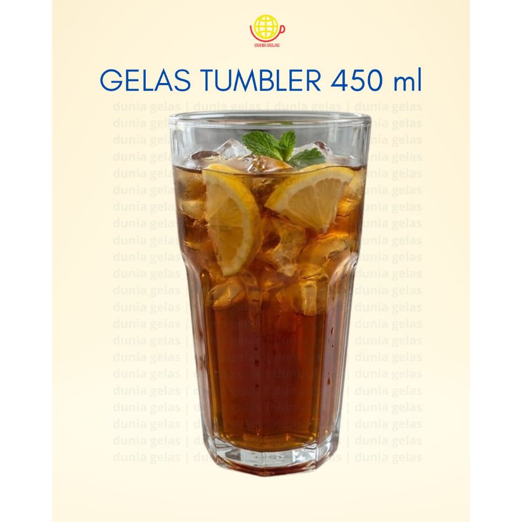 Gelas Tumbler 450 ml / Gelas Kaca 450 ml / Gelas Warung / Gelas Minum