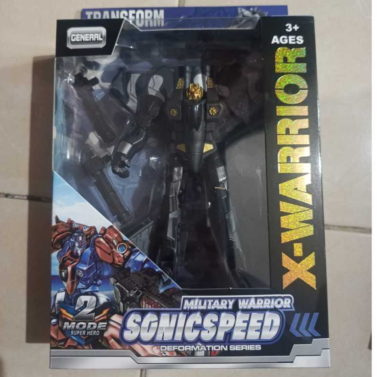Mainan Robot X Warrior TRANSFORM SONICSPEED , WARRIOR FIGHTER THUNDER Deformation