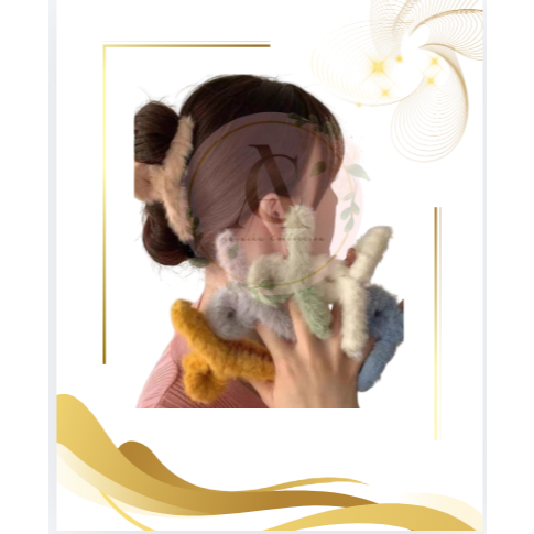 Jepit Rambut Bulu/ Jedai Rambut Bulu Korea/ Jepit Rambut Korea