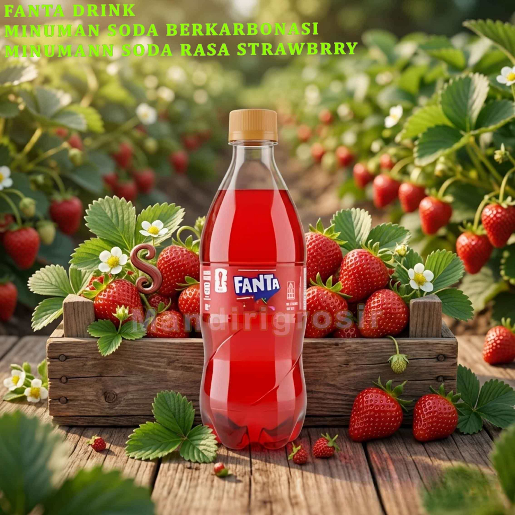 Minuman Soda Berkarbonasi * Fanta * Minuman Bersoda Rasa Stroberi * 250ml