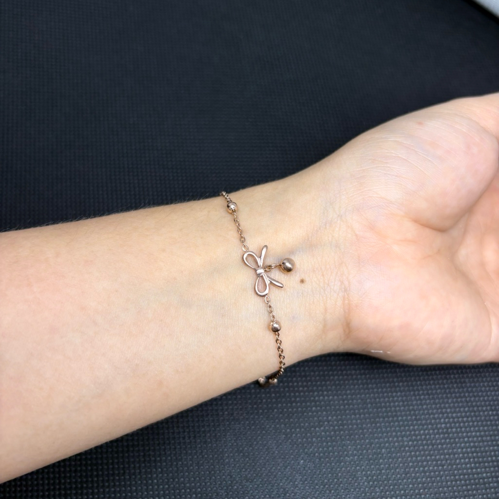 Gelang Titanium Rosegold Pita