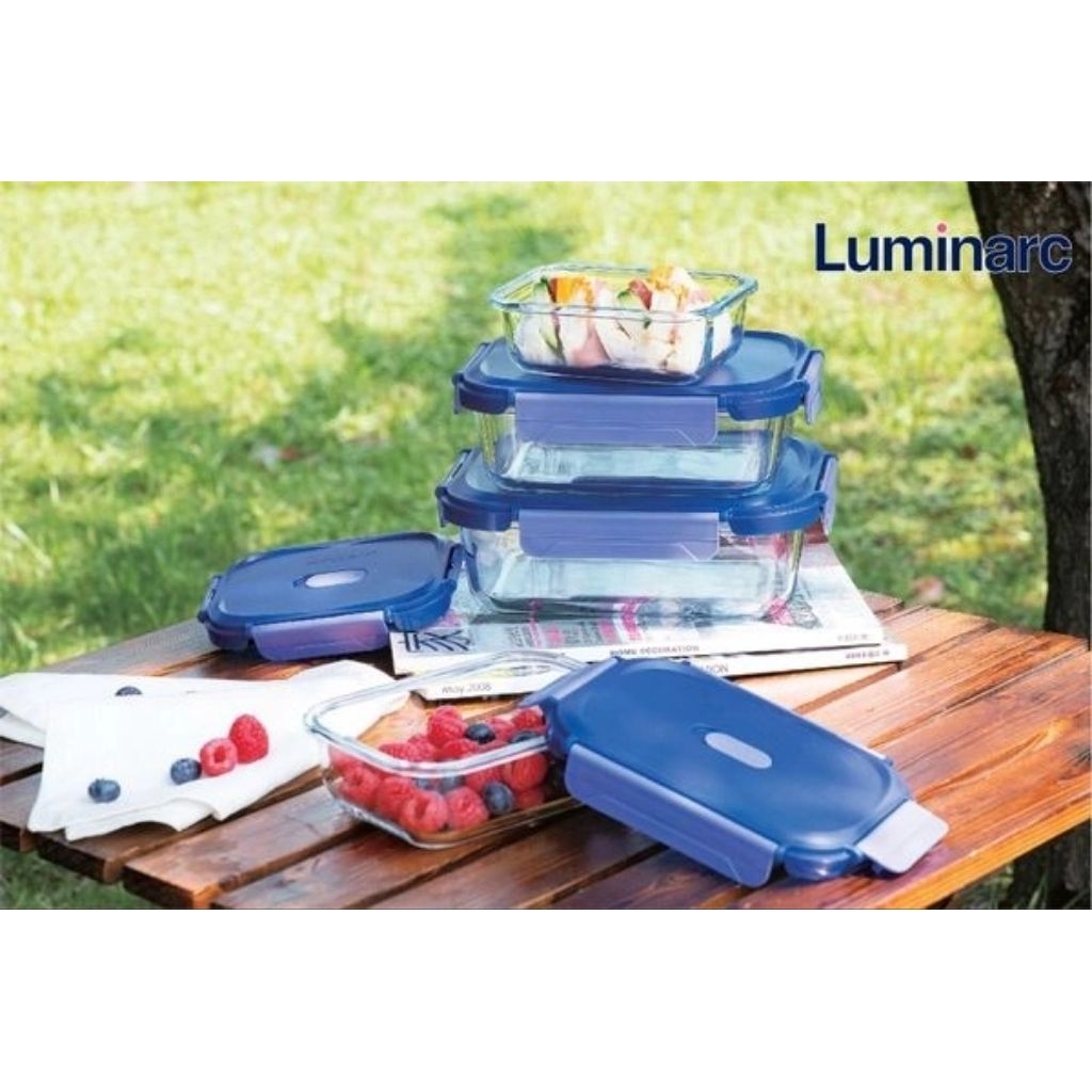 Kotak Kaca Luminarc Food Container Rectangular Boro Putina Pure Box - 1pc