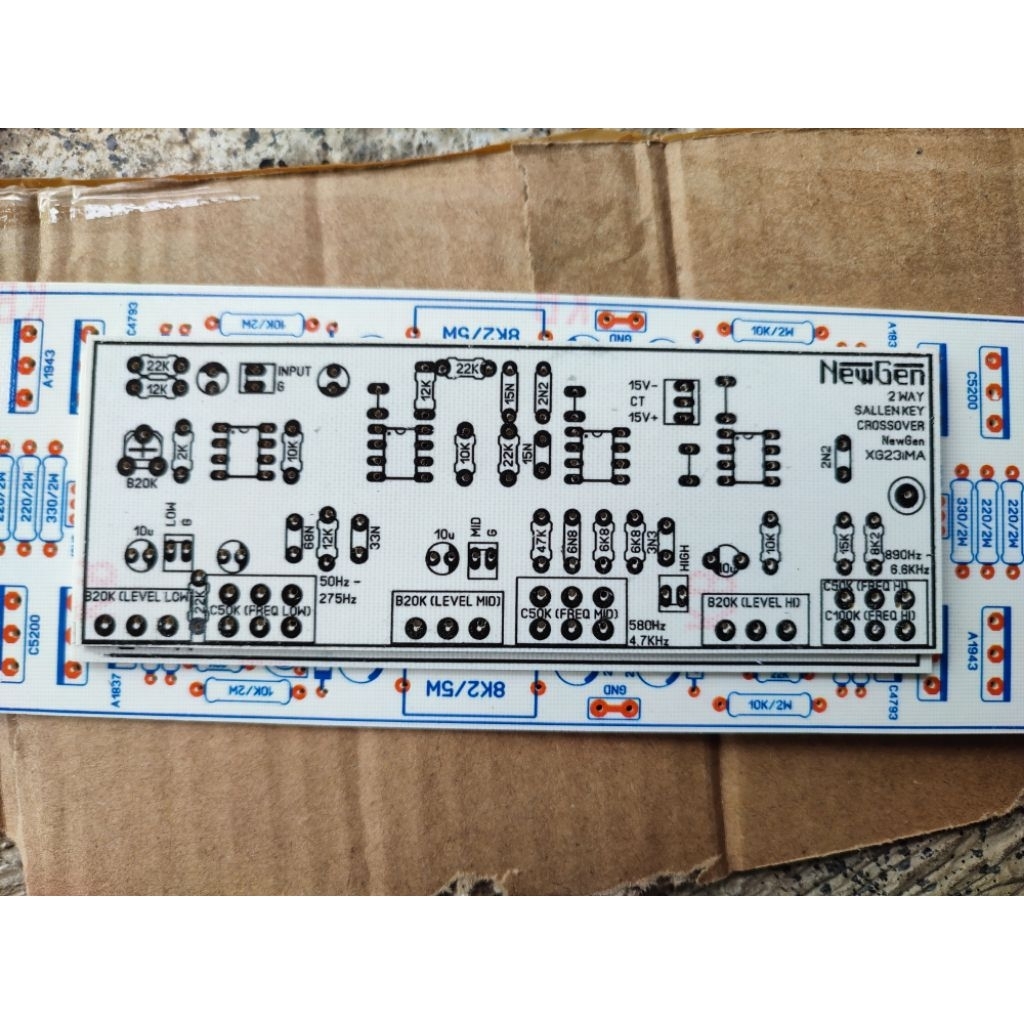PCB CROSSOVER 3 WAY SIMPEL INDEPENDEN