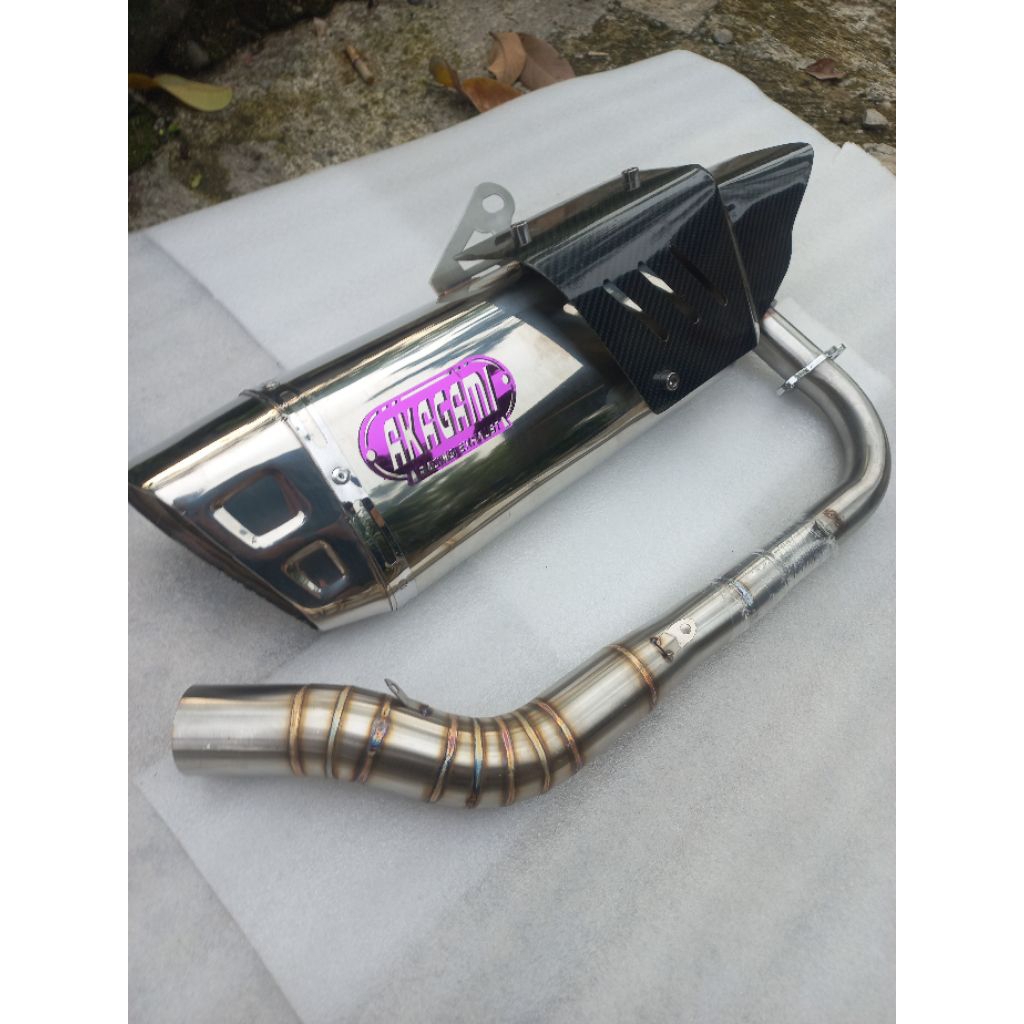 KNALPOT ORIGINAL AKAGAMI INLET 38 SUARA BAS ADEM EMPUK