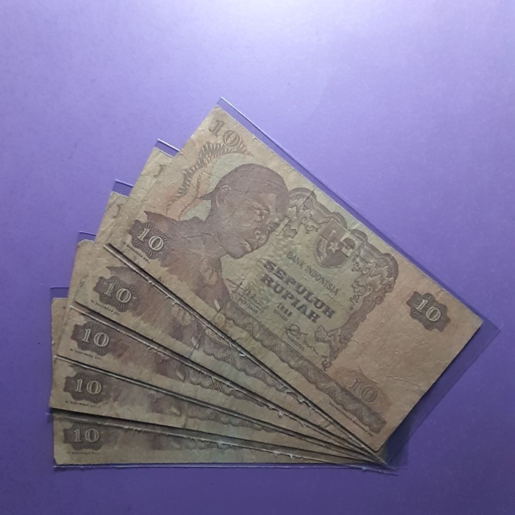 Uang kuno 10 rupiah sudirman 1968