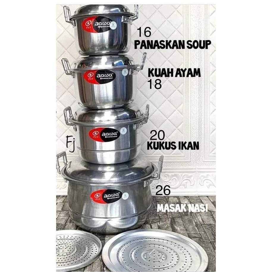 PANCI SET KUKUS DANDANG JAWA SERBAGUNA ALUMINIUM