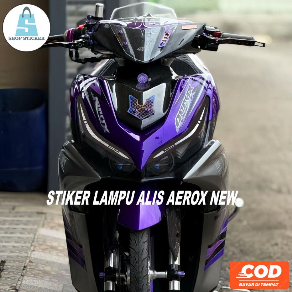 STICKER ALIS LAMPU AEROX 155 NE CONNECTED MOTIF