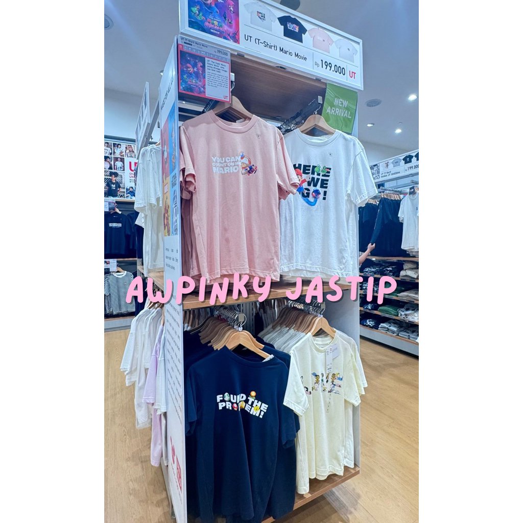 JASTIP UNIQLO UT MARIO MOVIE KAOS LENGAN PENDEK UNISEX