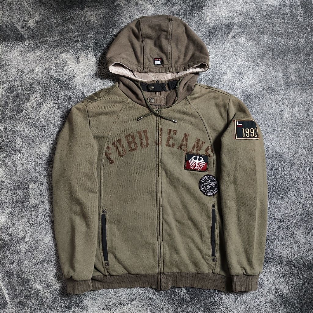 (M-L) FUBU 1992 Germany Eagle Jacket Hoodie