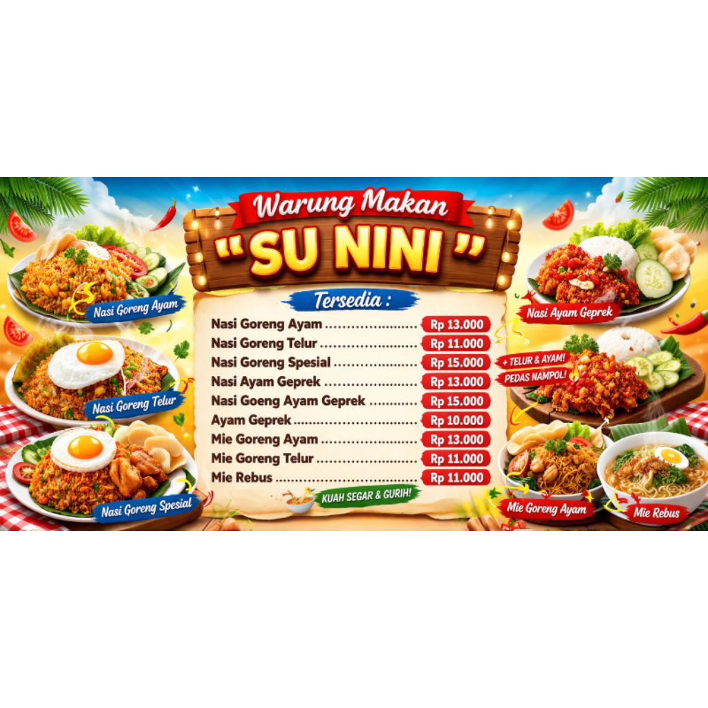 SPANDUK / BANNER ONLINE SHOP BISA REQUEST NAMA TOKO DAN PRODUK