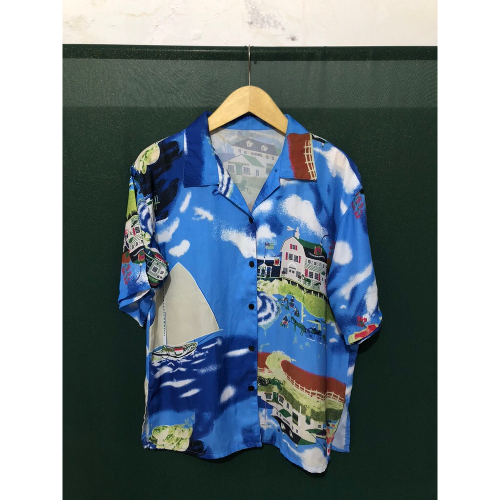 Kemeja Vintage SCENERY Blue [RARE]