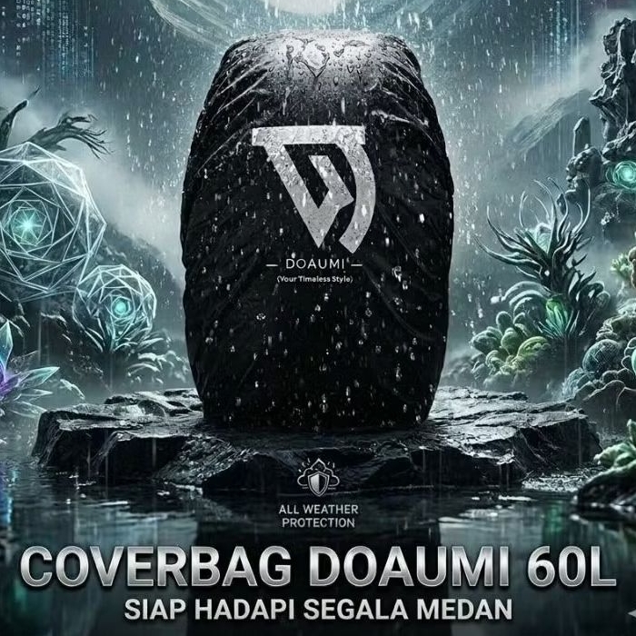COVERBAG DOAUMI 60 LITER DAN COVERBAG DOAUMI 45 LITER RAINCOVER PELINDUNG TAS COVERBAG CARRIER RAINC
