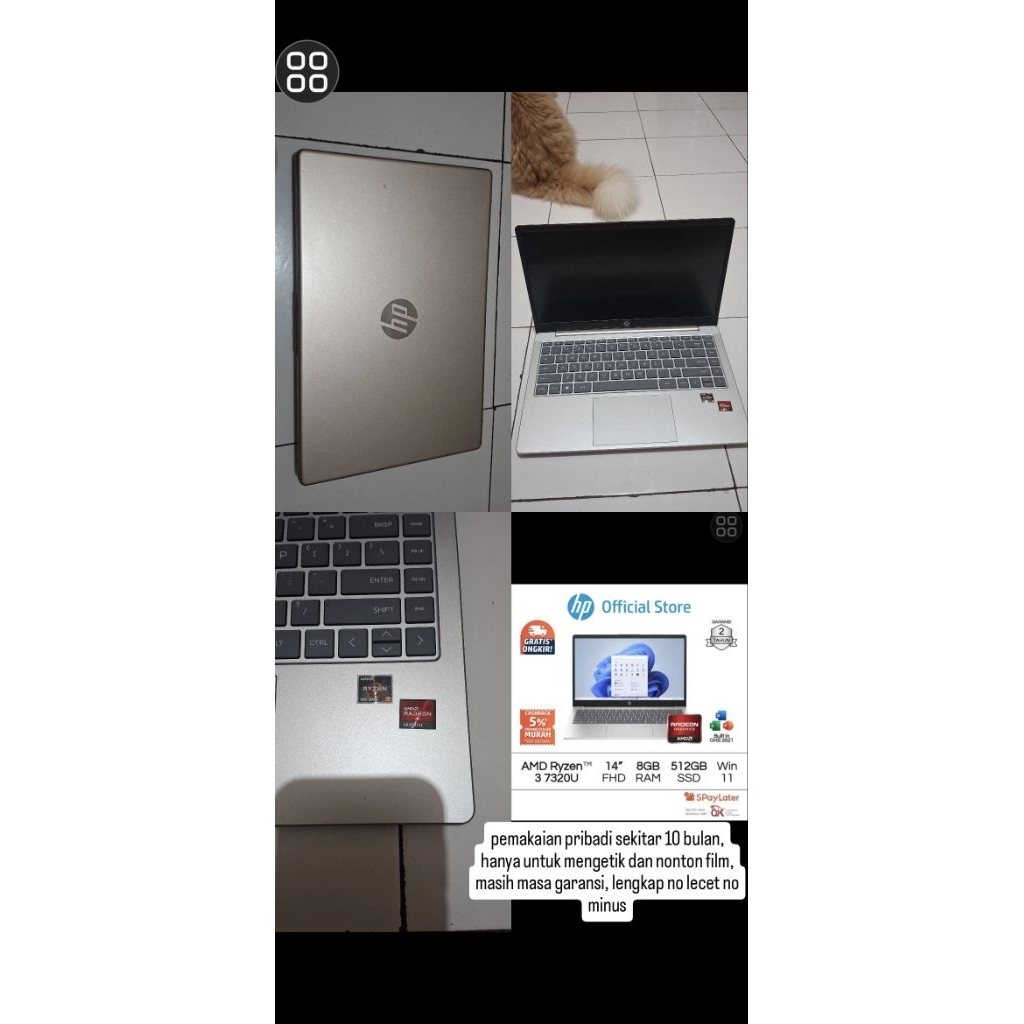 laptop HP AMD Ryzen 3 7320U