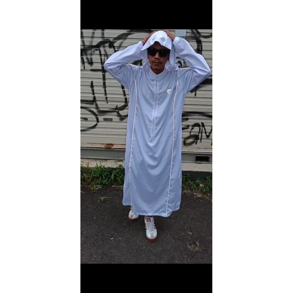 Gamis V2 Hoodie Premium | Gamis Hoodie Reflektif |  Gamis Pria Slimfit
