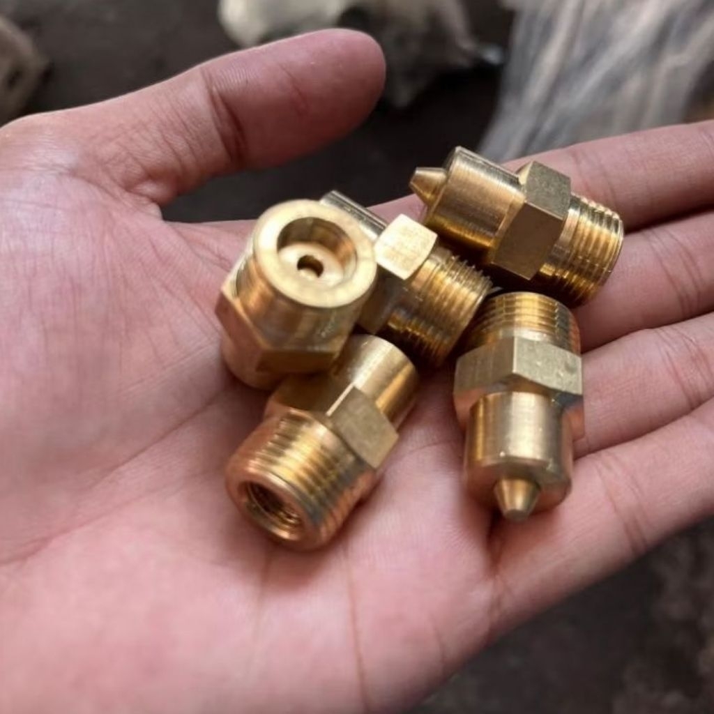 nepel pentil air shaft derat 1/4"inch kuningan