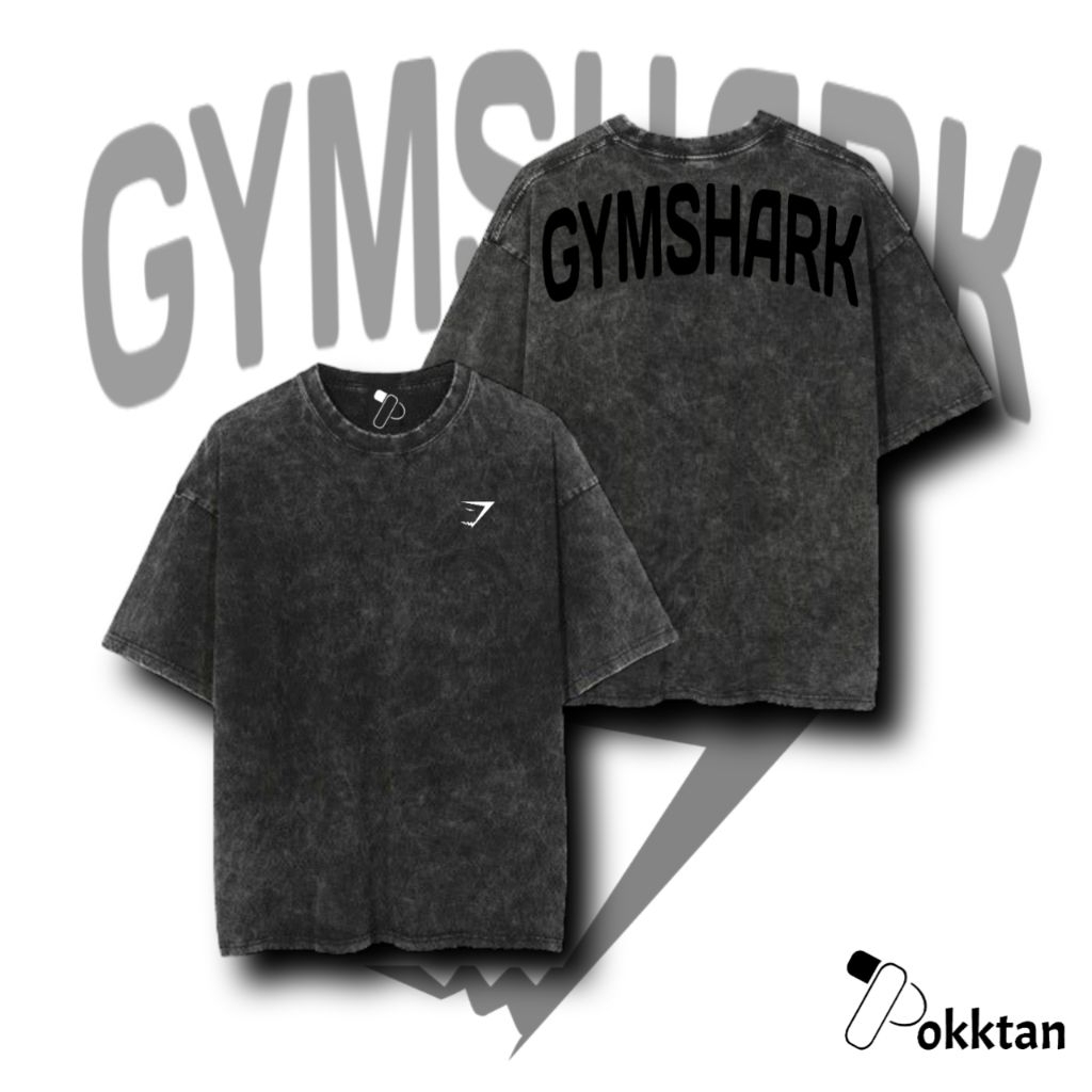 PokkTan Kaos GYMSHARK / Kaos Oversize Washed GYMSHARK / Kaos Oversize GYMSHARK