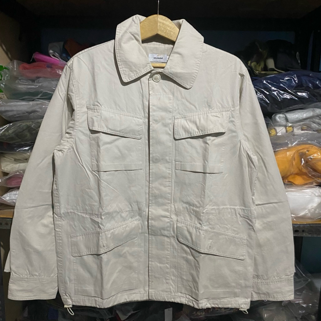 Ecru Standard Jacket Beige Size L 71x57