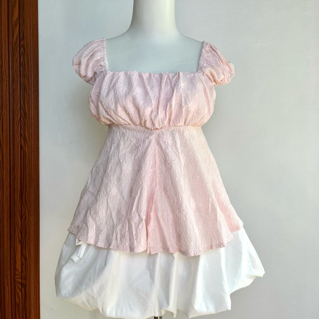 nitshui - [ Ready Stock ] Zyra Blouse Top Atasan Wanita Pink
