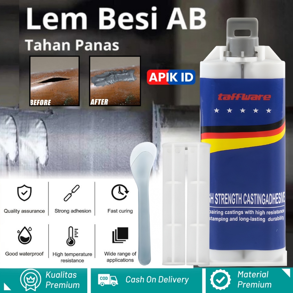 180ml Lem AB Besi Super Kuat Tahan Panas Kafuter Lem Perekat Super Untuk Reparasi Mobil / Rumah Lem 