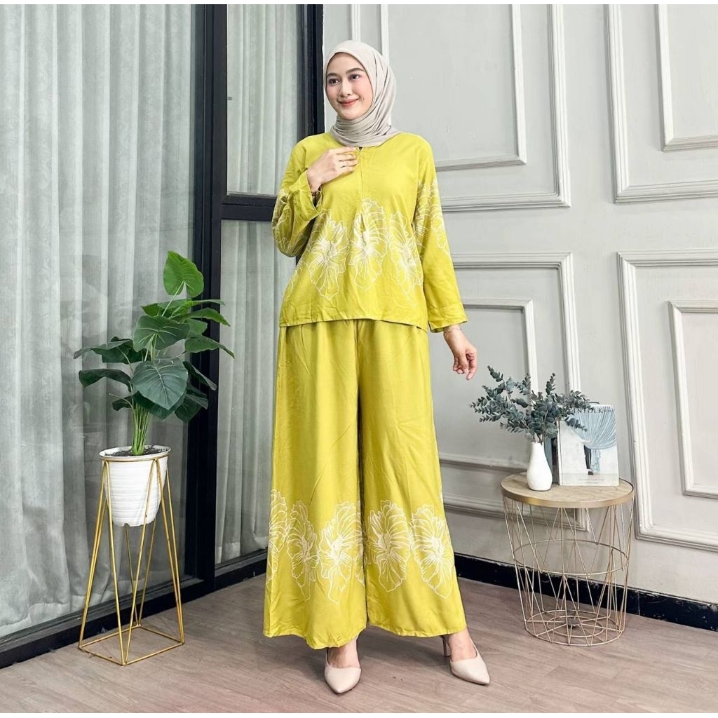 Setelan Jumbo Wanita ONE SET TISSA | LD 130 | Busui Friendly | Baju Set Big Size
