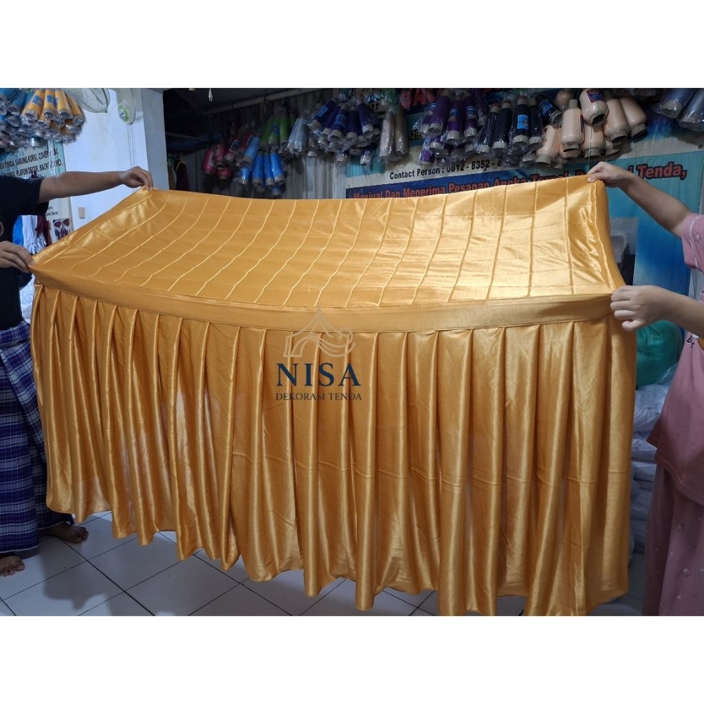 Cover Meja Kotak / Taplak Meja Prasmanan Polos / Cover Meja Prasmanan Tanpa Poni