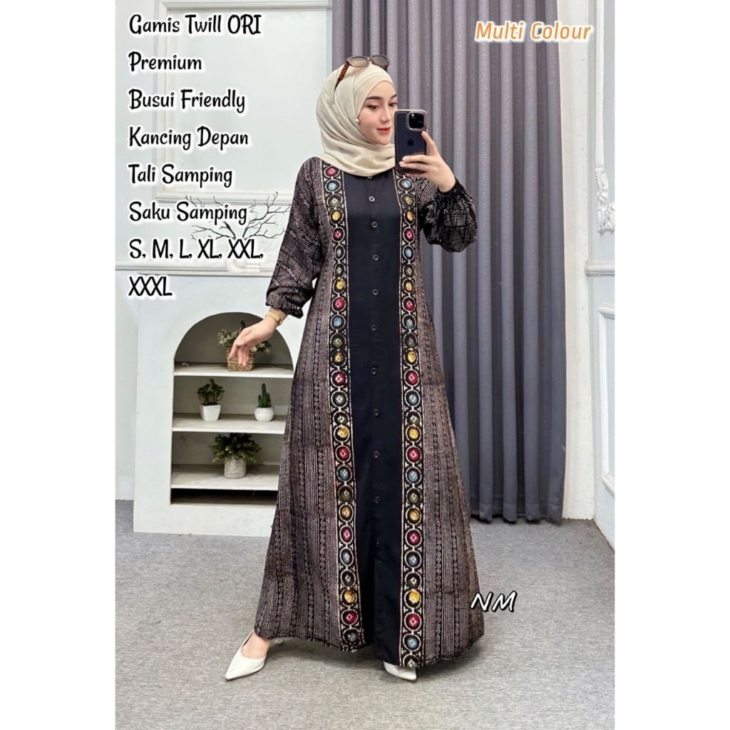 GNM 1 - GAMIS TWILL ORI SMK | TWILL ORI SIZE S-XXXL KANCING | GAMIS TWILL ORI PREMIUM LD 100-120 | G