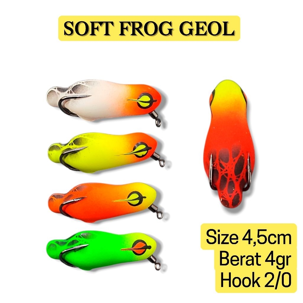 SOFT FROG GEOL 4,5CM. umpan casting gabus lure casting gabus. sofrong.