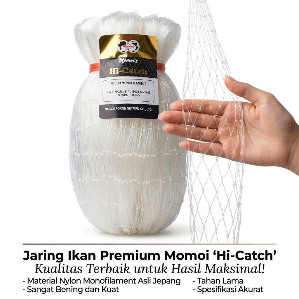 Jaring ikan momoi 0.35 UKURAN MILIH pukat momoi jaring momoi jaring ikan senar jaring ikan murah jar