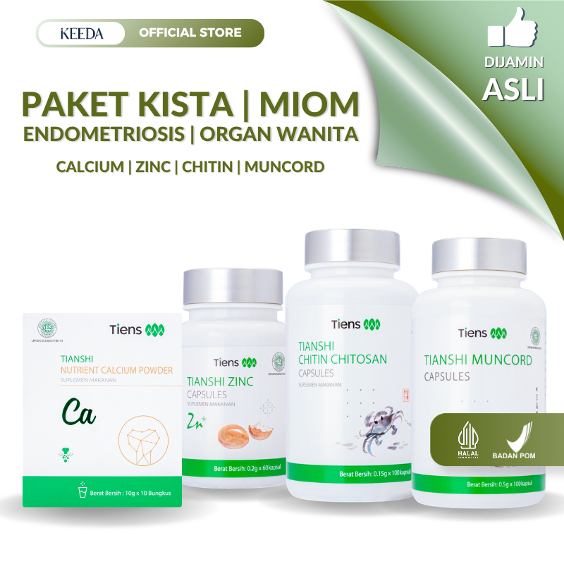 Tiens Paket Nutrisi Kista, Miom, Endometriosis, Herbal Organ Reproduksi Wanita, Tiens Calcium + Tien