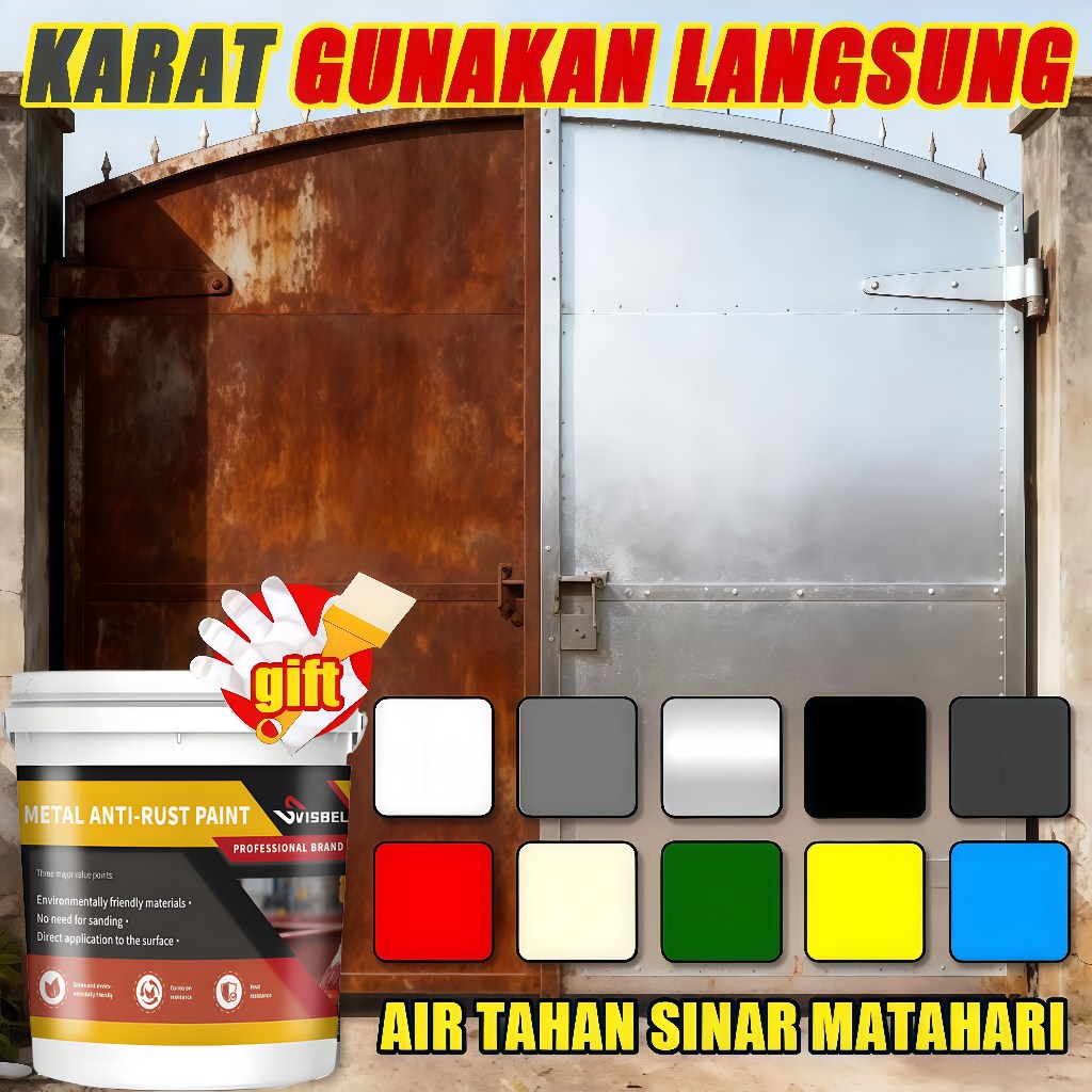 Garansi tiga tahun Cat anti karat Metal Pengeringan cepat 6 jam Cat penghilang karat Kirim alat Anti