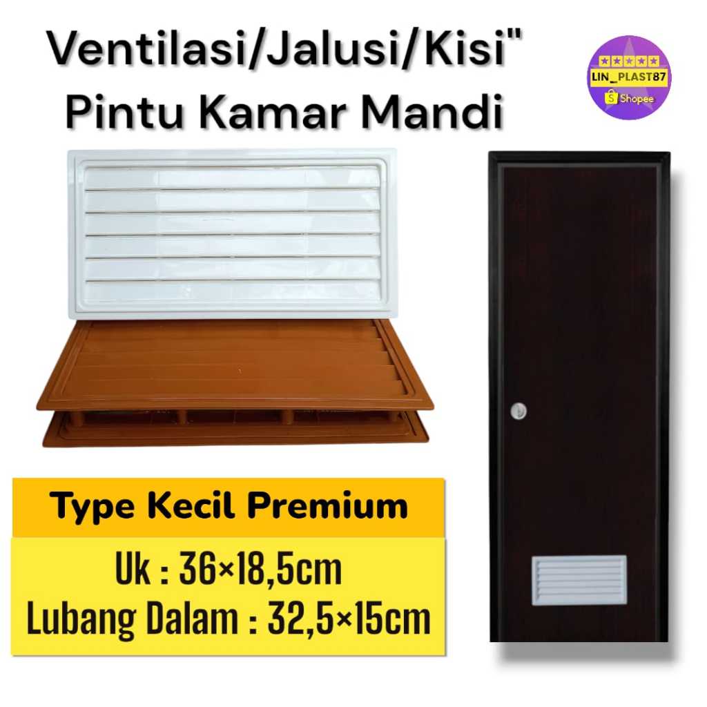 JALUSI PVC PLASTIK | VENTILASI UDARA PINTU KAMAR MANDI | TOILET | KISI-KISI UDARA MERK PUSO