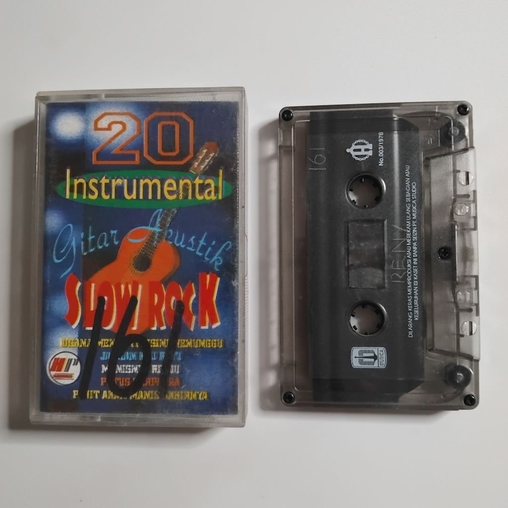 Kaset Pita 20 Instrumental Gitar Akustik Slow Rock